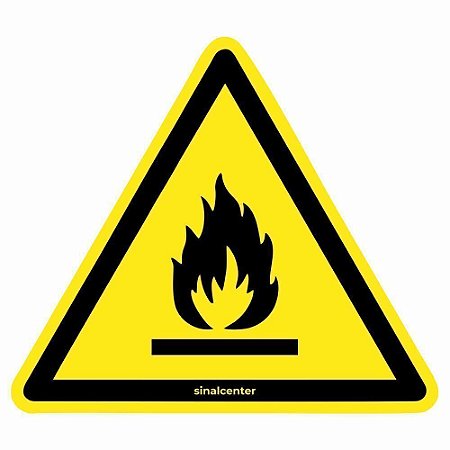 Adesivo de segurança material inflamável (10 un.)