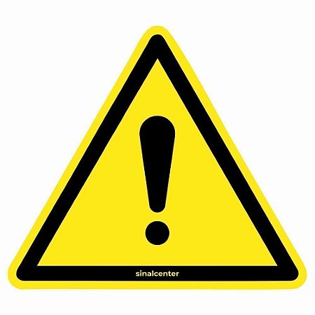 Adesivo de segurança sinal de alerta (10 un.)
