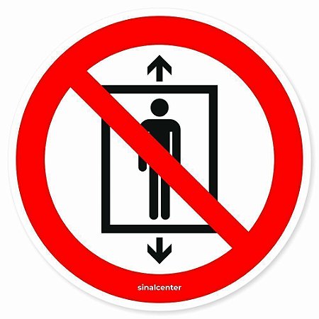 Adesivo de segurança não use este elevador para pessoas (10 un.)