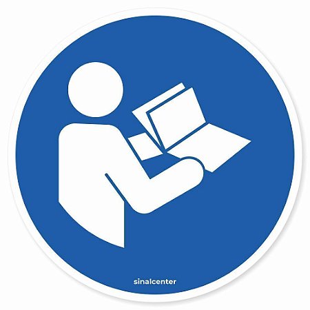 Adesivo de segurança leia o manual de instruções (10 un.)