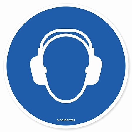Adesivo de segurança use o protetor auricular (10 un.)