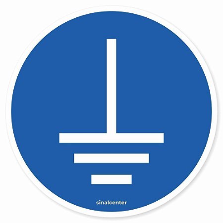 Adesivo de segurança conecte a uma rede te aterramento (10 un.)