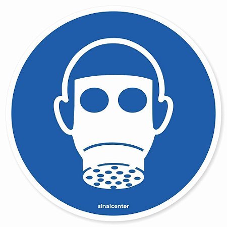 Adesivo de segurança use máscara de respiração gás (10 un.)