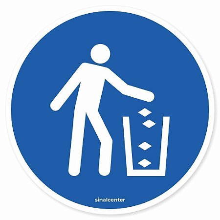 Adesivo de segurança use a lixeira (10 un.)