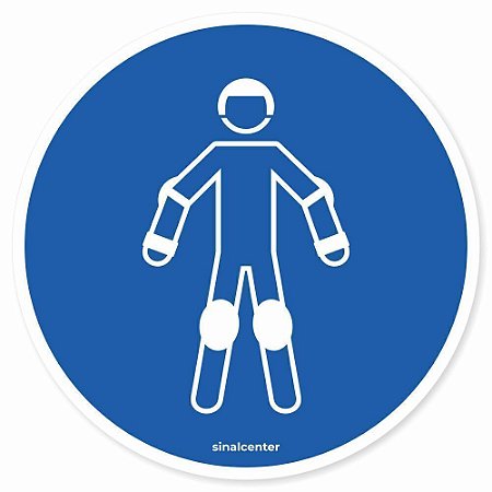 Adesivo de segurança use equipamento de proteção roller (10 un.)