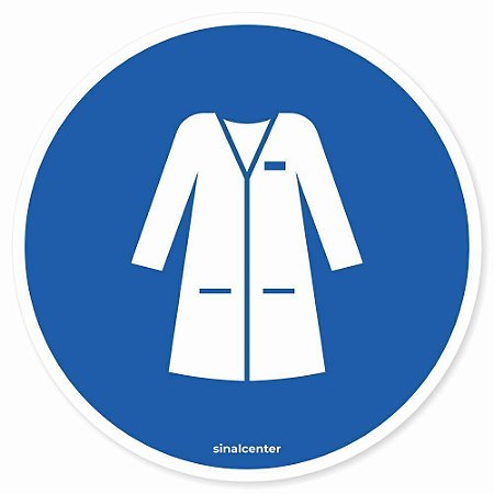 Adesivo de segurança use jaleco (10 un.)