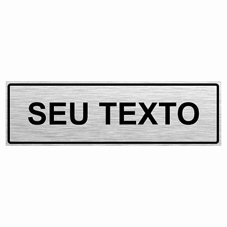 Placa de aço escovado personalizada
