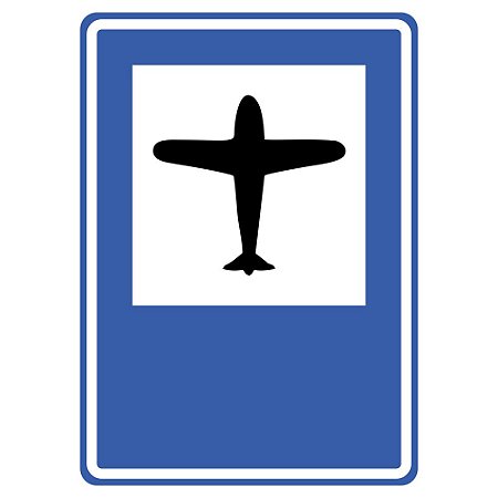 Placa de serviço auxiliar aeroporto S-11