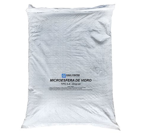 Microesfera de vidro Tipo II-A Drop-on 25 kg