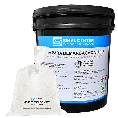 Tinta refletiva para demarcação viária à base de água 18 Litros