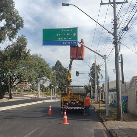 Instalação de Placas aéreas pórticos e semi-pórticos