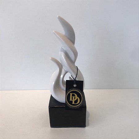 ESTATUETA DECORATIVA SCULP TRANÇADA - OFF WHITE.