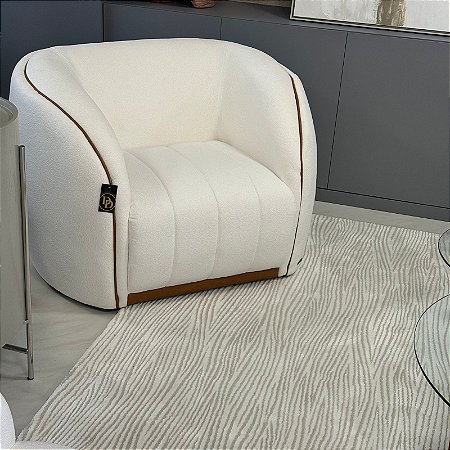 TAPETE SOFISTICATO 05 - ZEBRA OFF WHITE - 2,50M X 3,00M