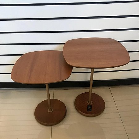 CONJUNTO MESA LATERAL QUADRADA