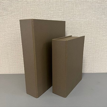 Caixa em Mdf com Revestimento em PU Marrom Claro M e G