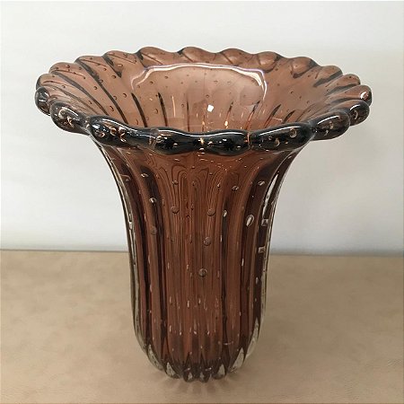 VASO ALTO EM MURANO MARSALA