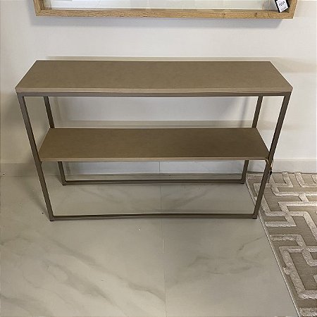 APARADOR NAPOLI BEGE E CHAMPANHE 90x25CM