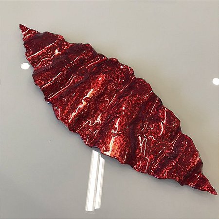 CENTRO DE MESA EM VIDRO VERMELHO