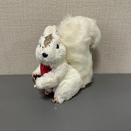 BONECO DE ENFEITE NATALINO ESQUILO PELUCIADO