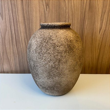 VASO CAPRI TEXTURIZADO MARROM MESCLADO GRANDE 40X30CM