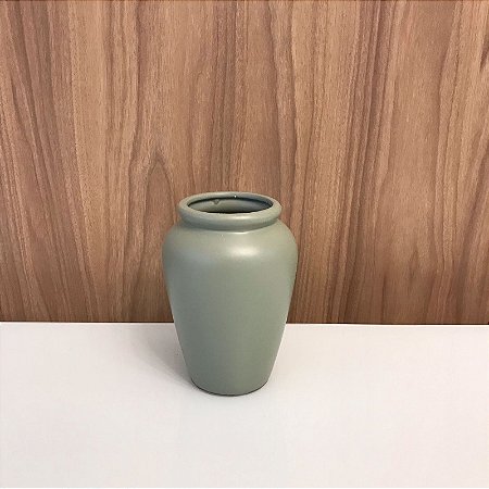 VASO URNA CERAMICA VERDE -  GRANDE.