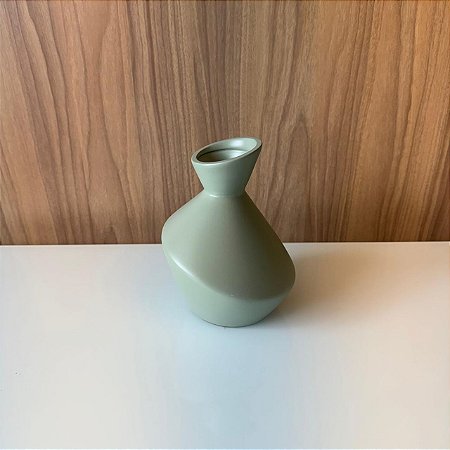 GARRAFA DECOR DE CERAMICA VERDE  PEQUENO