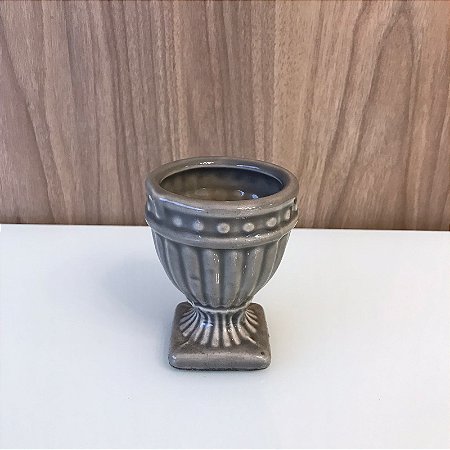 VASO MINI BIBELO CINZA CERAMICA