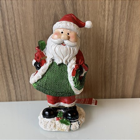ESCULTURA PAPAI NOEL COM GUIRLANDA  E CORPINHO COM MOLA
