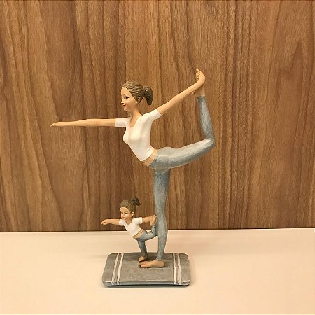ESCULTURA / ESTATUETA MAE E FILHA IOGA