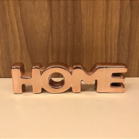 ESCULTURA PALAVRA HOME EM CERAMICA - ROSE