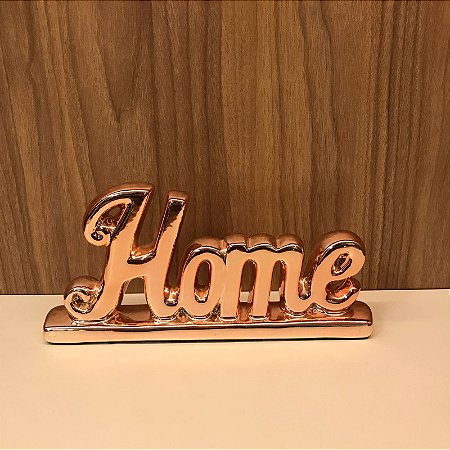 ESCULTURA PALAVRA EM CERAMICA HOME - ROSE