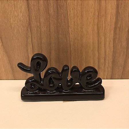 ESCULTURA MINI PALAVRA LOVE  PRETO