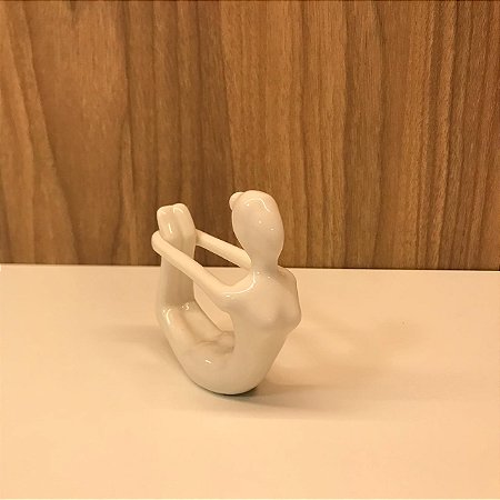 ESCULTURA / ESTATUETA IOGA BRANCA MINI