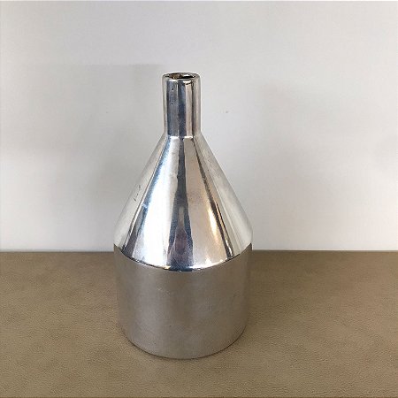 VASO GARRAFA PRATA EM CERAMICA