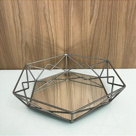 CENTRO DE MESA SOLARIS ARAMADO COM ESPELHO