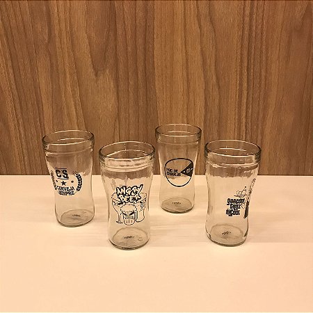 CONJUNTO COM QUATRO COPOS - FRASES
