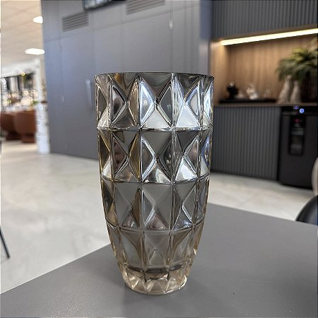 VASO DE VIDRO DOURADO ESPELHADO