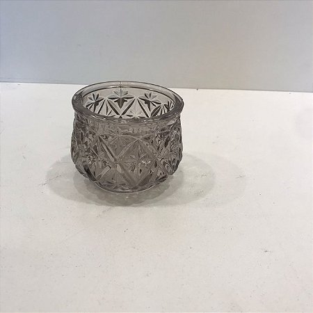 MINI VASO DE VIDRO CINZA