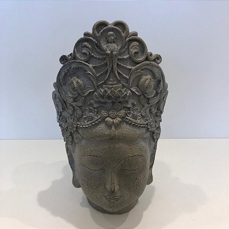 FIGURA DECORATIVA DE CERAMICA CINZA