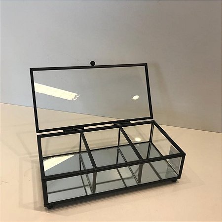 PORTA JOIAS EM METAL PRETO