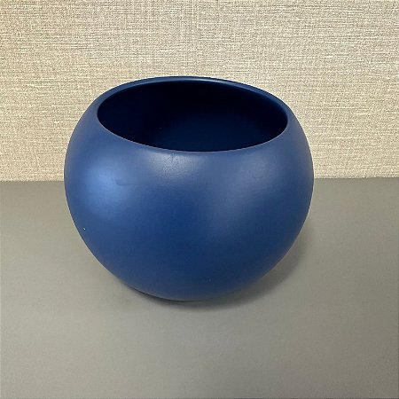 CACHEPOT REDONDO AZUL FOSCO