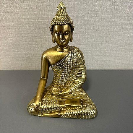 BUDA DECORATIVO DE RESINA DOURADO