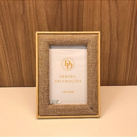 PORTA RETRATO EM MDF COM ACABAMENTO EM LINHO