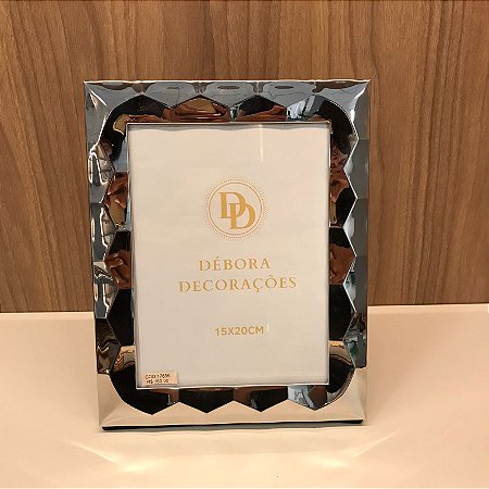 PORTA RETRATO EM MDF ESPELHADO PRATA