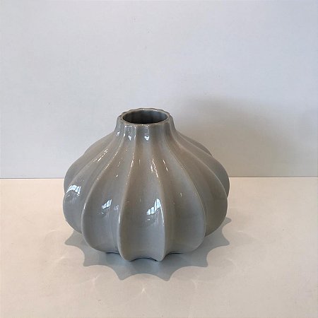 VASO ATLAS DE CERAMICA CINZA - PEQUENO.