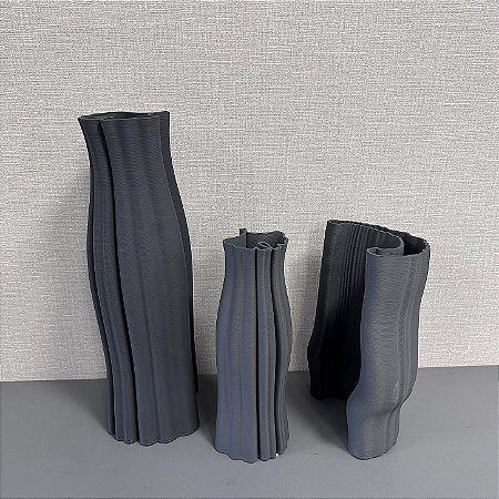 VASO DECOR CERAMICA 3D CHUMBO 45X16CM, 30X19CM E 31X12CM