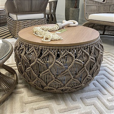 MESA DE CENTRO COR RAMI COM TAMPO CUMARU