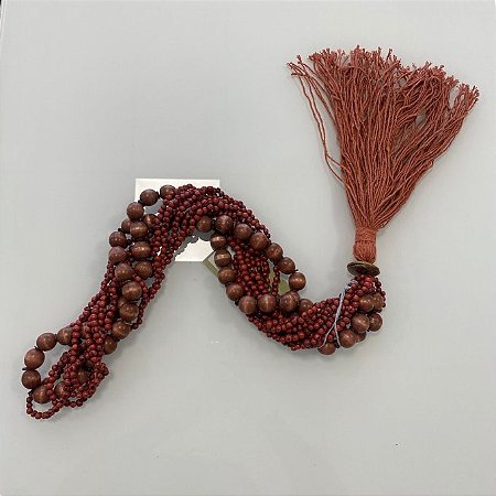 COLAR DE MESA - TERRACOTA E MARROM