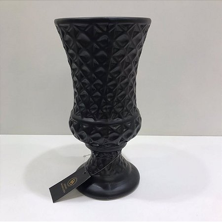 VASO REAL BONY DE CERAMICA PRETO FOSCO