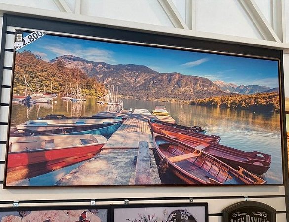 QUADRO TELA EM CANVA BARCOS 90X180CM